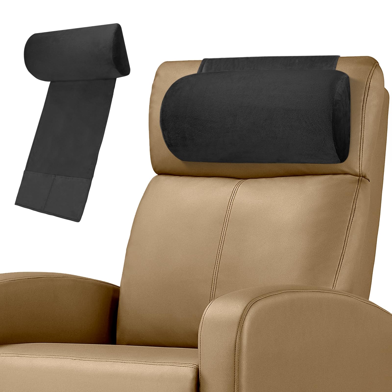 Xmntdo Neck Pillow for Recliner Soft Velvet Non-Slip Recliner Pillow for Recliner Couch Chair Sofa Neck Support Pillow