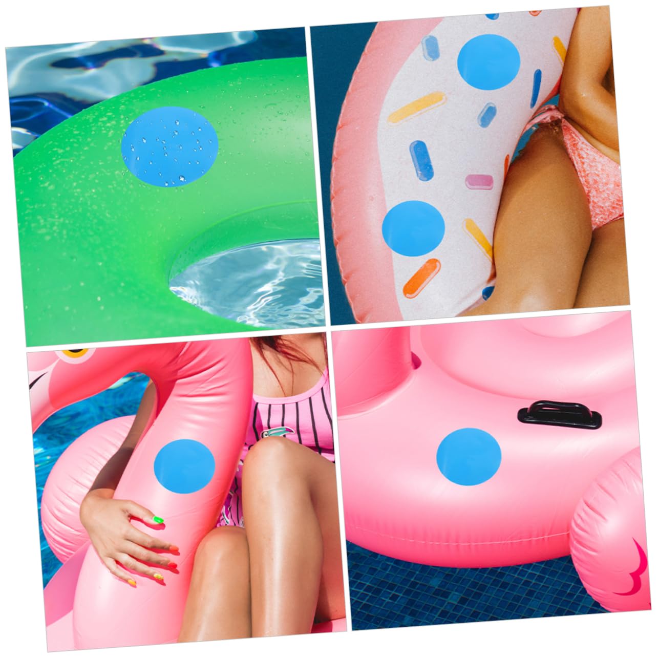 HANABASS 80 Pièces Subvention De Réparation De Piscine Jouets Gonflables Patchs De Réparation Réparation Patchs Ronds Lits Pneumatiques Patch Outil De Réparation Patch De Réparation pour