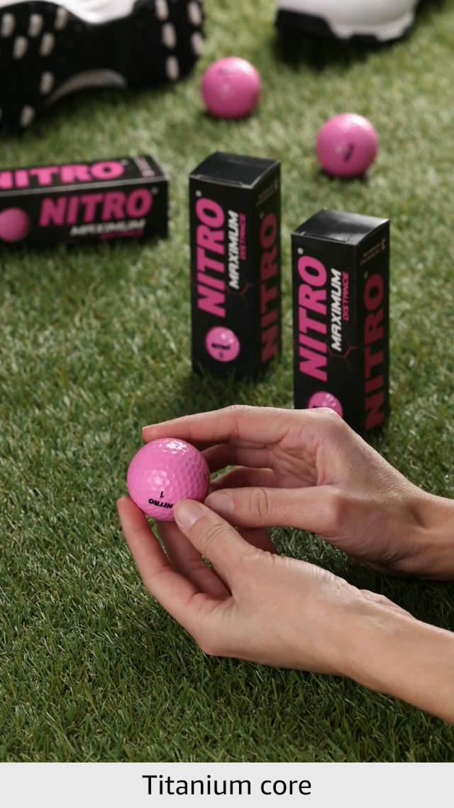 Amazon.com : Nitro Maximum Distance Golf Balls- 12 Pack- Bright