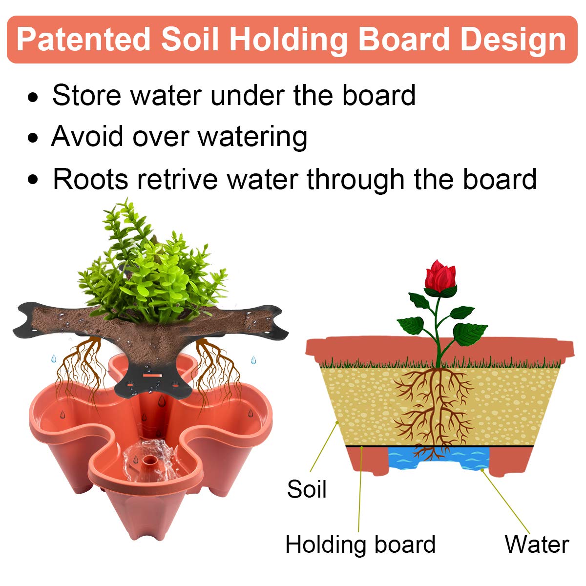 Stackable Planter with Removable Wheels and Tools, Tower Garden
