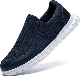 sneakers for men slip-on shoes casual loafers for men breathable running sneakers lightweight gym tennis walking shoes