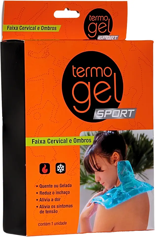Termogel Faixa Térmica Em Gel Para Cervical E Ombros Grande Azul