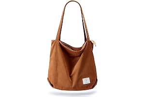 KALIDI Corduroy Tote Bag: Spacious and Stylish for Amazon Prime Shoppers