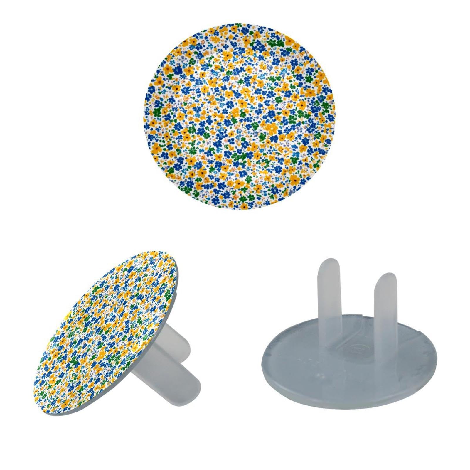 24 Pack Colorful Flower Pattern Outlet Covers Baby Child Proofing Electrical Safety Socket Protection Caps