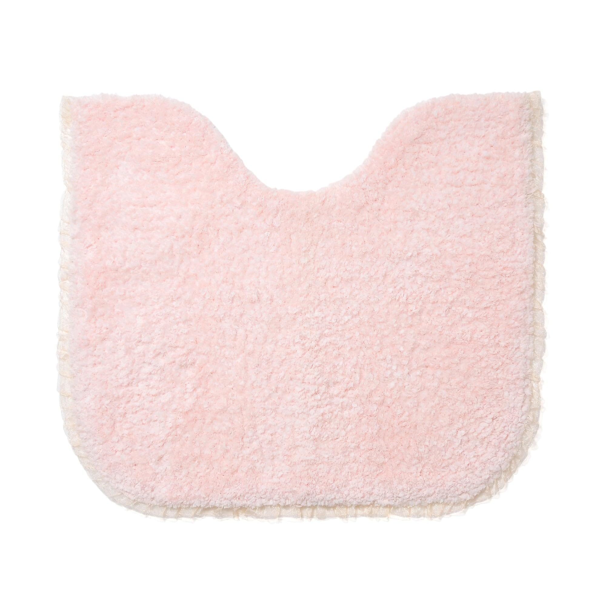 Amazon｜Francfranc フランフラン フリル トイレマット 550×600 ピンク 