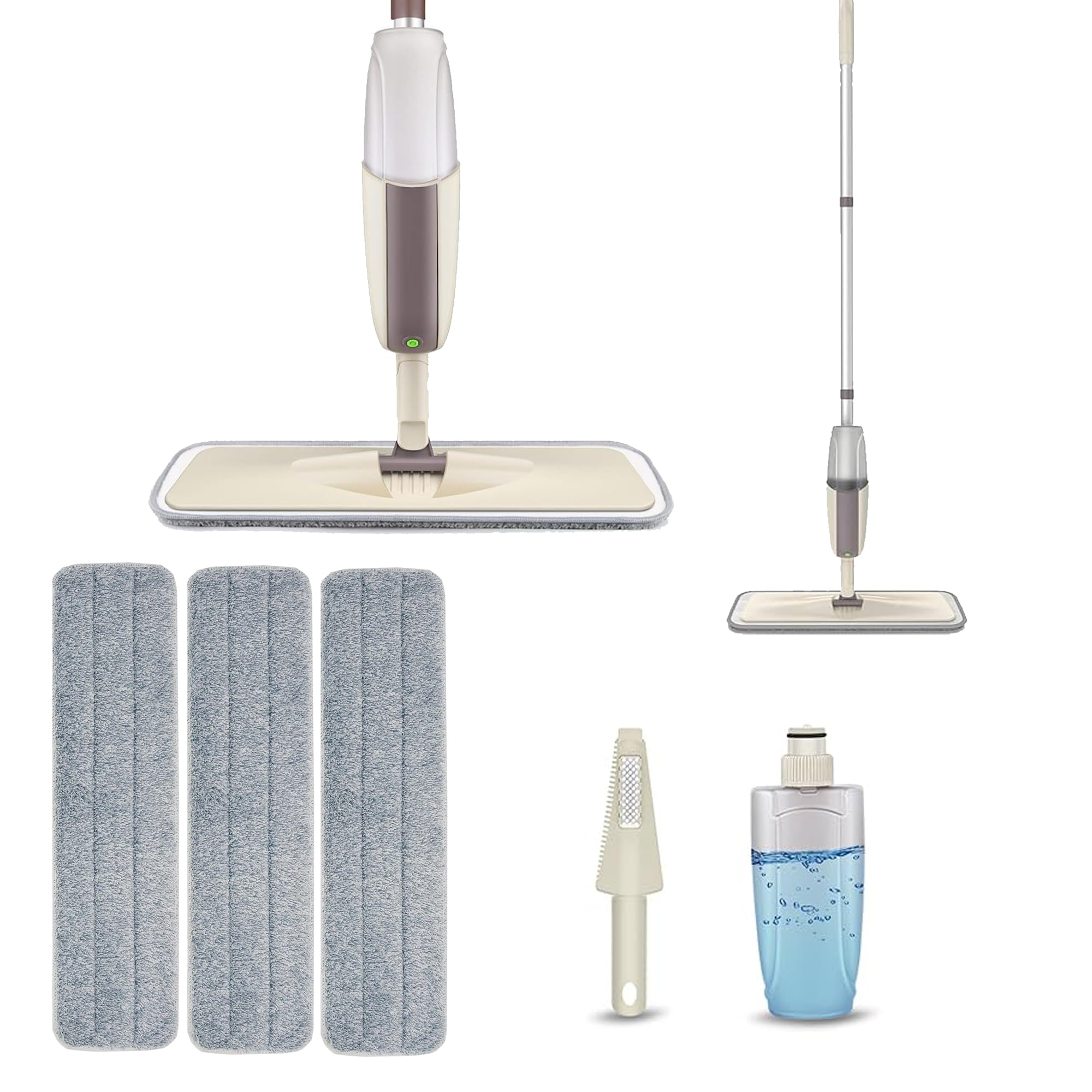 Horizon Mops for Floor Cleaning, Upgrade your Floor Cleaning with 360° Rotating Floor Mop, 3 Reusable Microfiber Cleaning Mop Pads, Effortless Dry and Wet Spray Mop with 350ml Refillable Bottle
