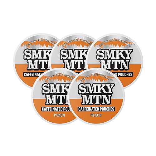 SMOKEY MOUNTAIN Caffeinated Pouches - Peach - Tobacco Free and