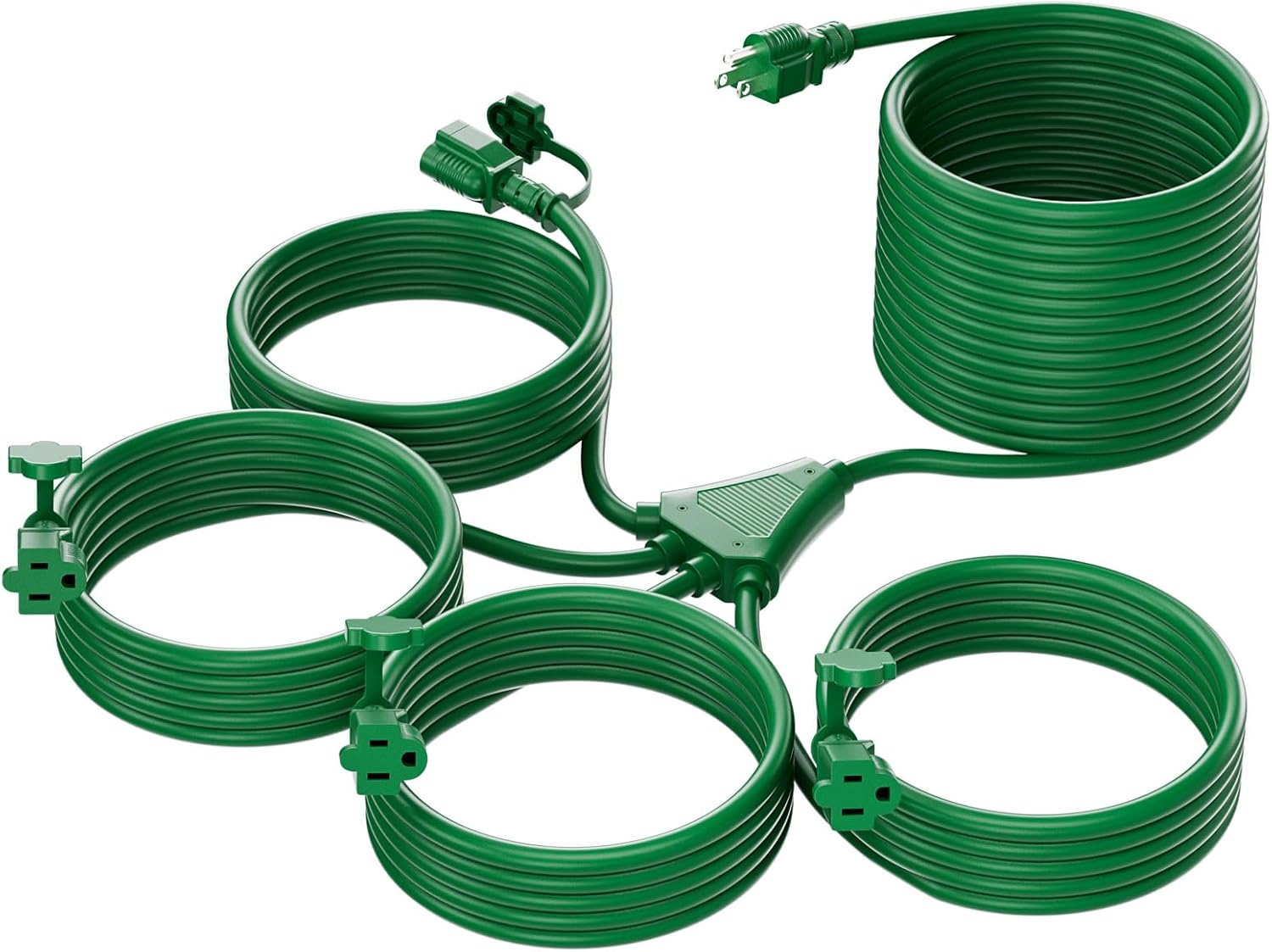 K KASONIC 1 to 4 Splitter Extension Cord with 46FT