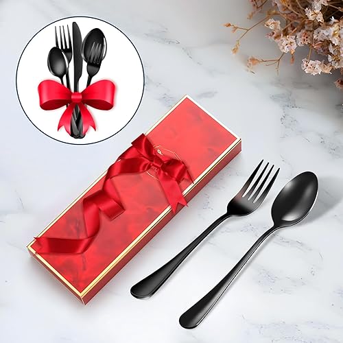 Miniatura 7 de Juego de cubiertos de 30 piezas, cubiertos para 6, cubiertos de acero inoxidable 1810, juego de vajilla duradera para el hogar, cocina, restaurante,