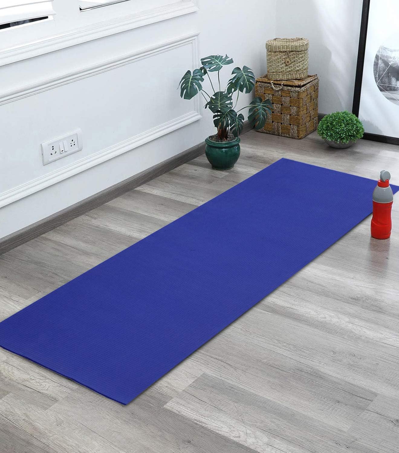 ESTACELL Yoga Mat for Women and Yoga Mat for Men, 4mm Thick Exercise Mat for Home Workout | Soft and Durable EVA Material Gym Mats | Non-Slip Yoga Mats - Blue (B08FH88WJ6) Amazon Price History, Amazon Price Tracker
