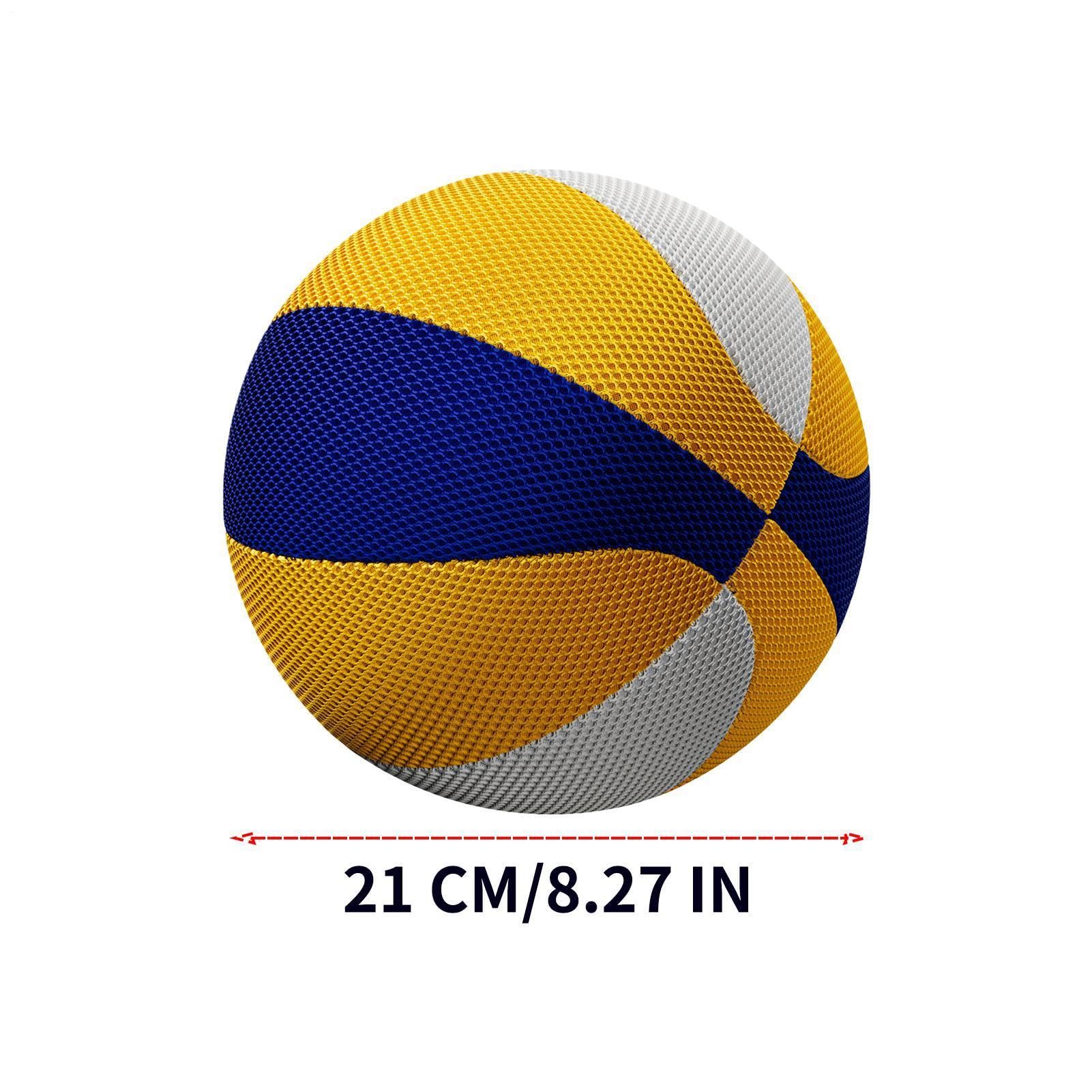 No Noise Basketball – Palla da allenamento in PU Airless | Anti Slip High Bounce Indoor Quiet Sport Ball Genitore Bambino Interazione Esercizio Teen Adulto Outdoor Game Training Equipment Graduazione