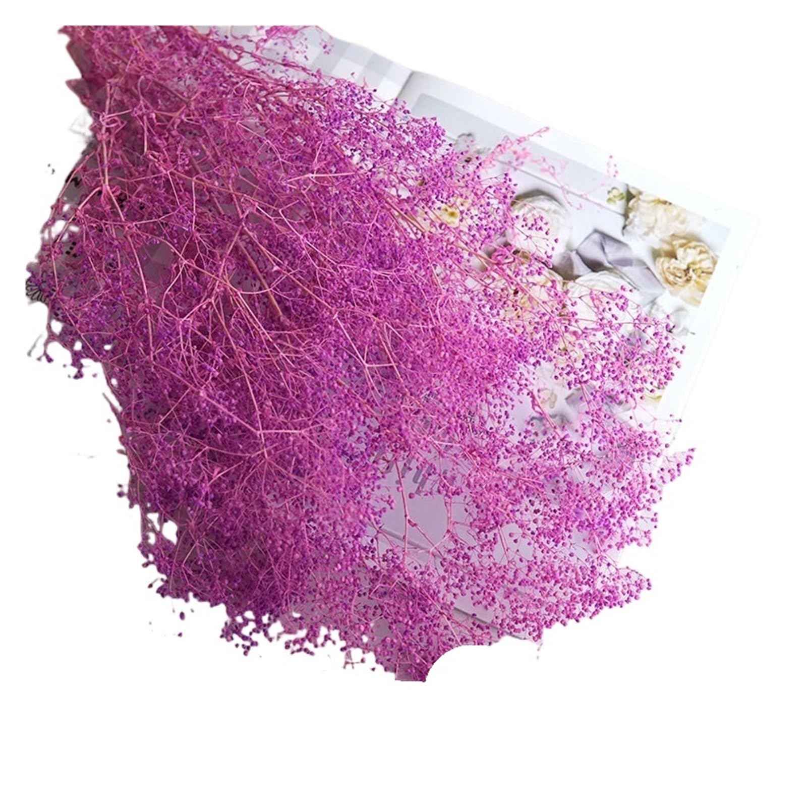 WJIAYAO dried gypsophila flowers 40g Beautiful Mini Baby Breath Wedding Decoration Gypsophila Flower Preserved Flowers for Home Decor DIY Material(Color3)