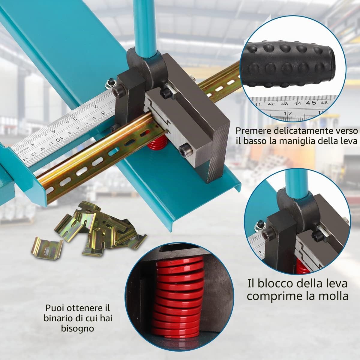 BreeRainz Taglierina per Barra DIN, Taglierina per Guida DIN a Doppia Scanalatura, per Il Taglio di Guida DIN da 35 mm