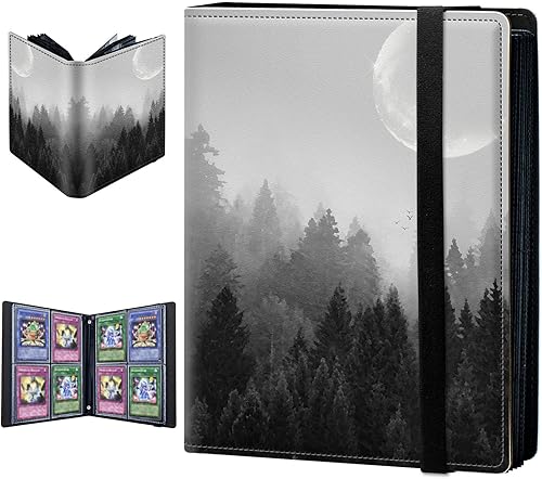 Carpeta para tarjetas coleccionables, 4 bolsillos para tarjetas intercambiables, soporte para exhibir álbumes, 160 tarjetas de doble cara, funda