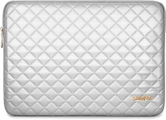 15 16 inch Laptop Sleeve Cover for 15" MacBook Pro/Air M4 M3, 16" MacBook Pro M4 M3, 15" Surface Laptop 7, 15.3" IdeaPad Slim 5i Gen 9, 16" ThinkPad E16, 16.3" XPS 16, HP Bag Case, Silver