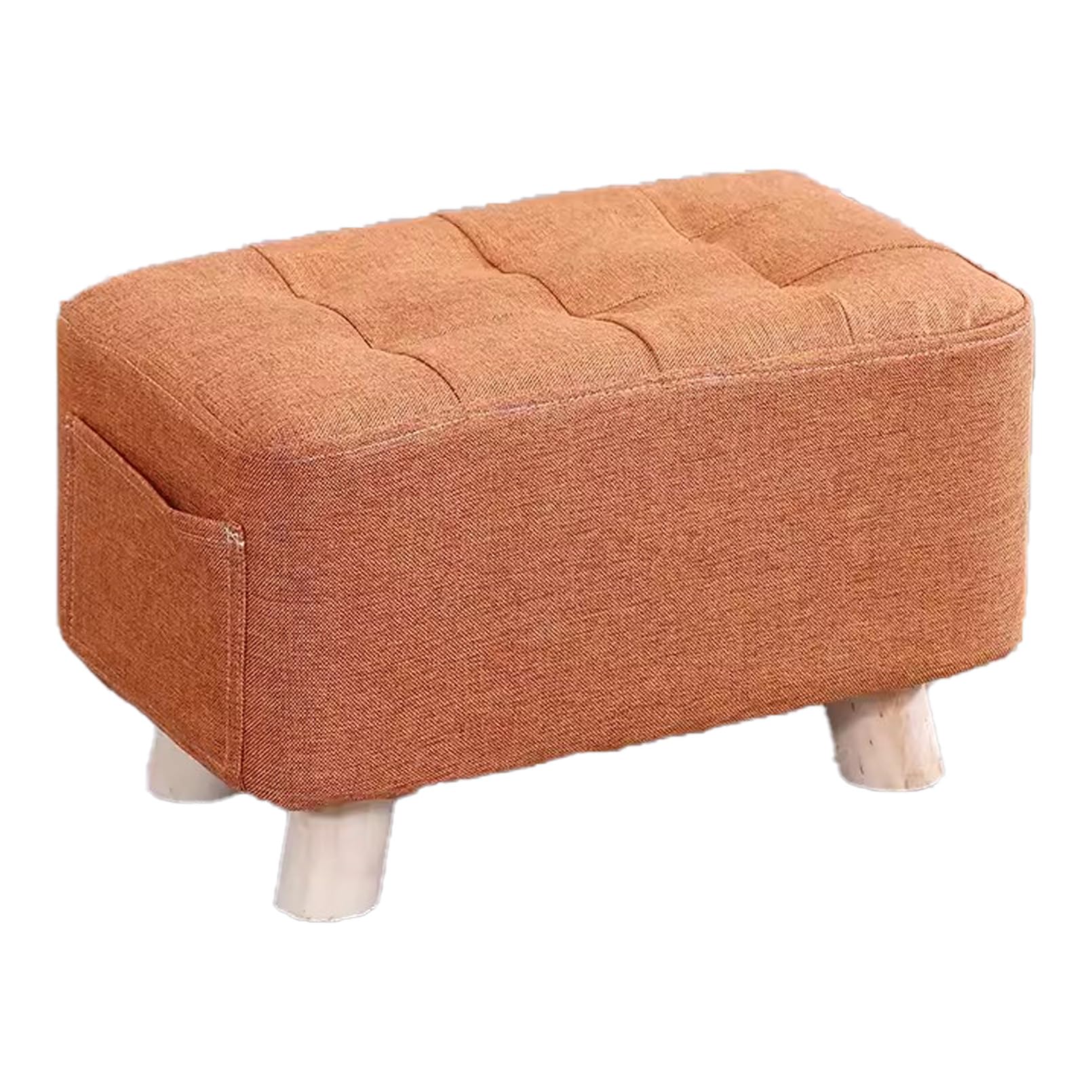 Ottoman rangement gain de place : le petit pouf en tissu au design vintage milieu du siècle