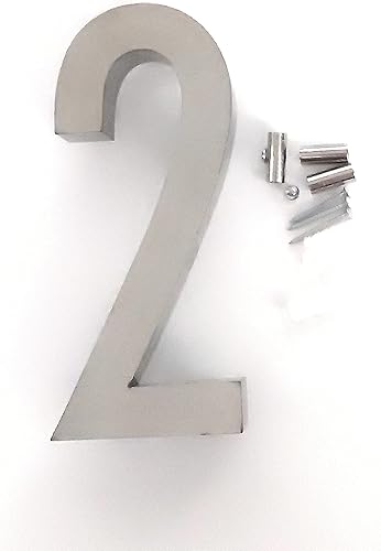 Números de casaletra de acero inoxidable de 8 pulgadas, grado 316 (UNS S31600), número de calle para exteriores, interiores, edificios,