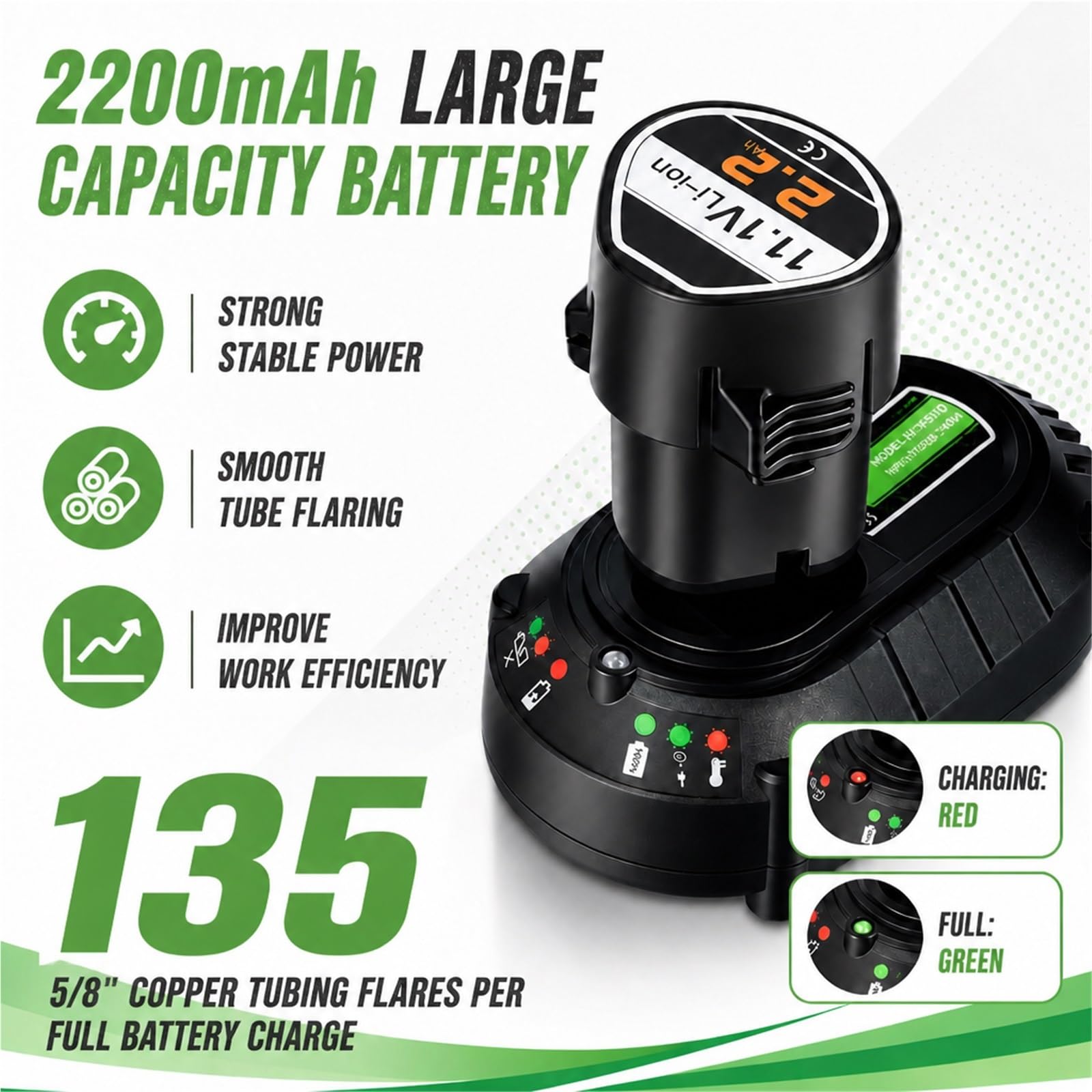 Kit de abocardado automático inalámbrico, expansor para HVAC tubos de cobre