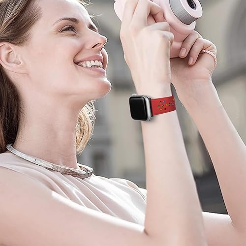 Miniatura 6 de Correas de cuero compatibles con Apple Watch de 1.49, 1.57, 1.61, 1.65, 1.73, 1.77, 1.77 pulgadas, correa hecha a mano con cuentas con diseño de