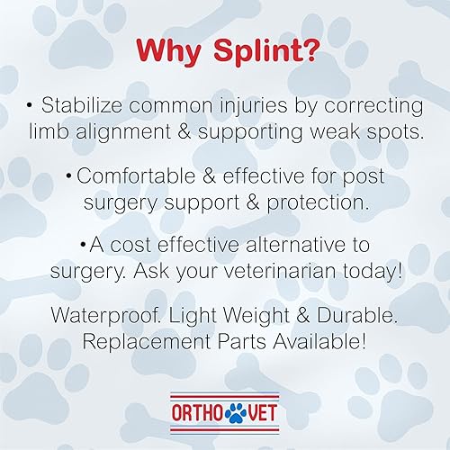 Miniatura 11 de Férula trasera estándar para perros con lesiones, artritis, fracturas o esguinces, férulas traseras duraderas y ligeras para tratamiento