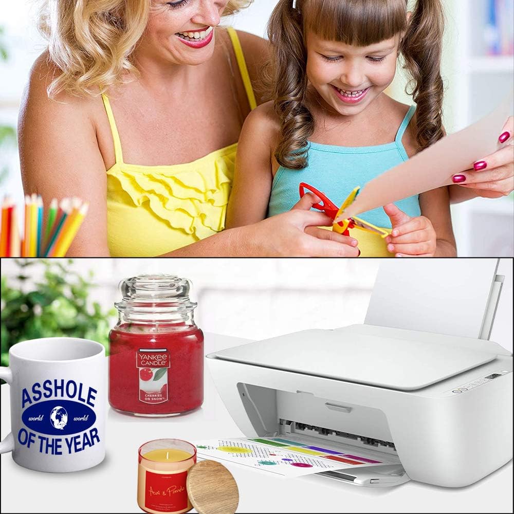 Printable Vinyl Sticker Paper Waterproof Translucent Decal Paper Self-Adhesive Clear Labels Crafts Dries Quickly for Any Inkjet Printer