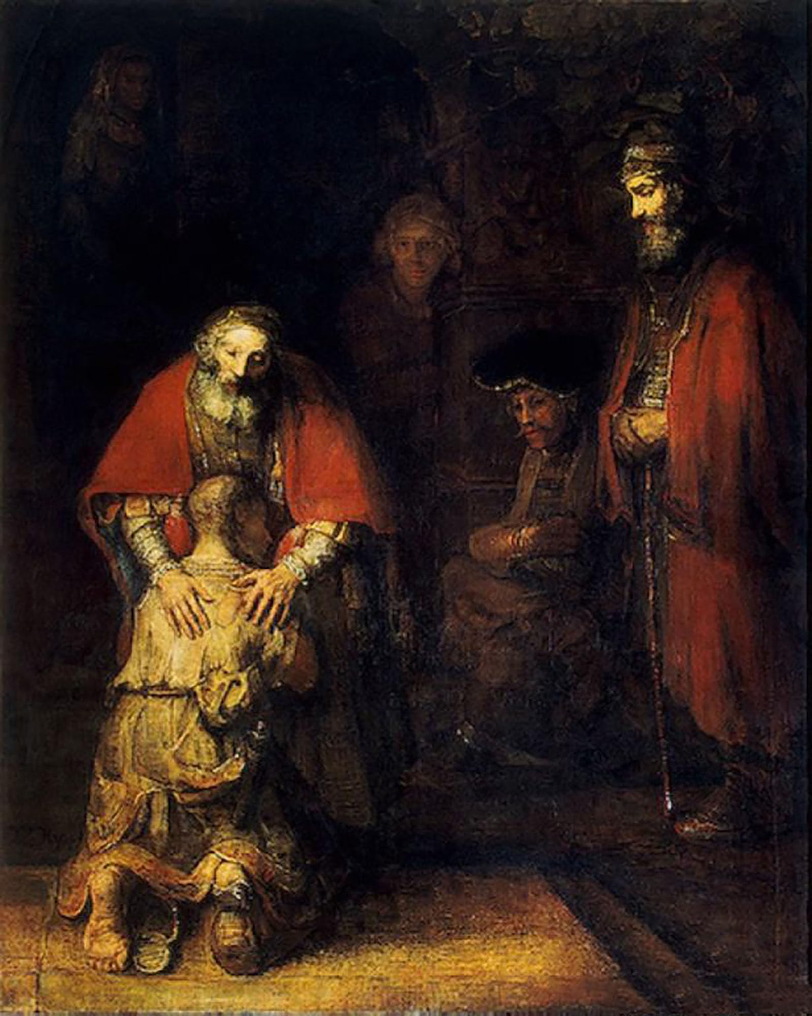 ZHXXFD Paint By Numbers for Adults Kids Beginners Landscape Famous Paintings with Frame 40X50CM The Return of The Prodigal Son - Rembrandt Van Rijn,A14 — image 1