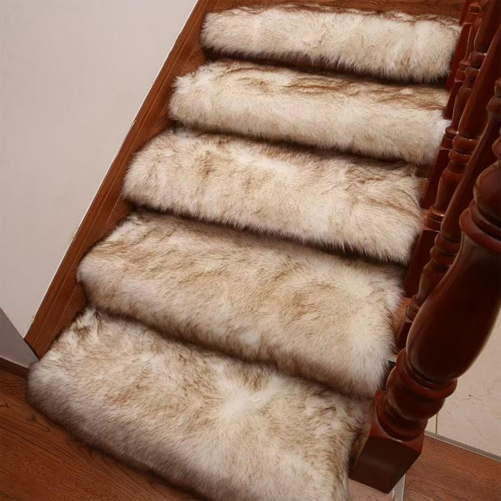 Alfombras autoadhesivas escalones evitan resbalones en escaleras interiores de madera