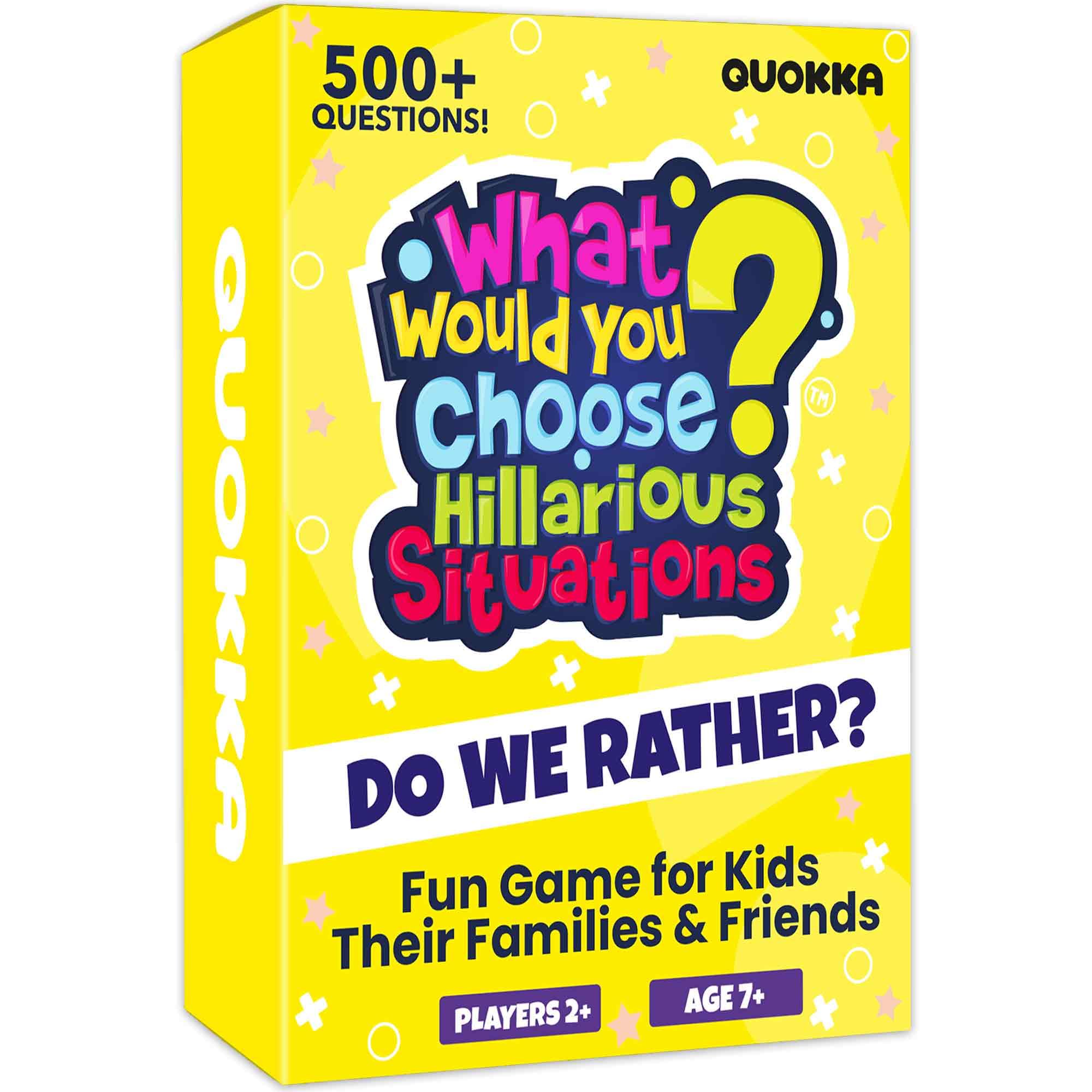 QUOKKA Card Game for Teens, Kids & Adults – 500+ Hilarious Situations | What Would You Choose Challenge | Family & Party for Game Nights, Friends, Travel & Sleepovers, Age 7+