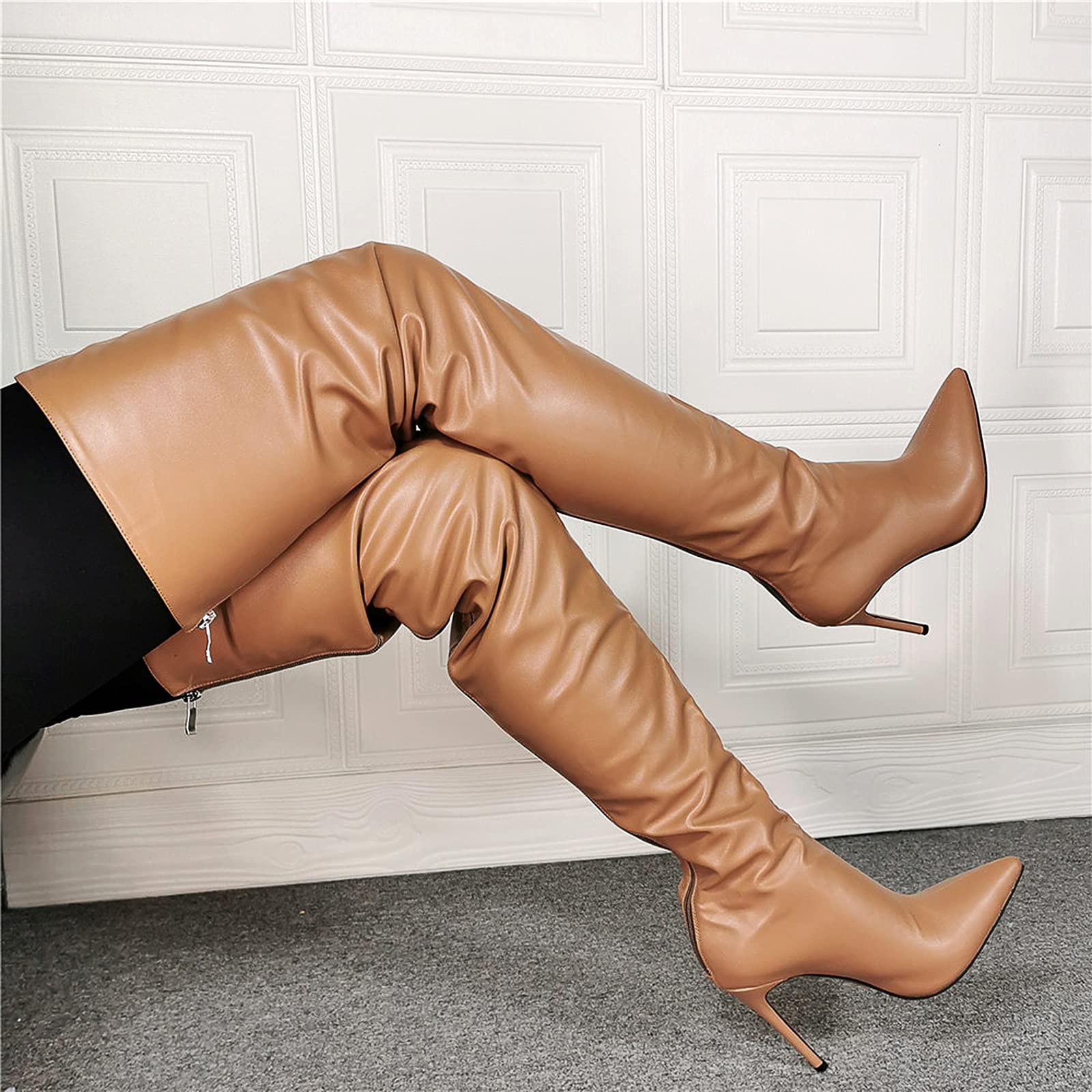Chaishou De Runway Crystal Stretch Stof Sok Laarze... – Grandado