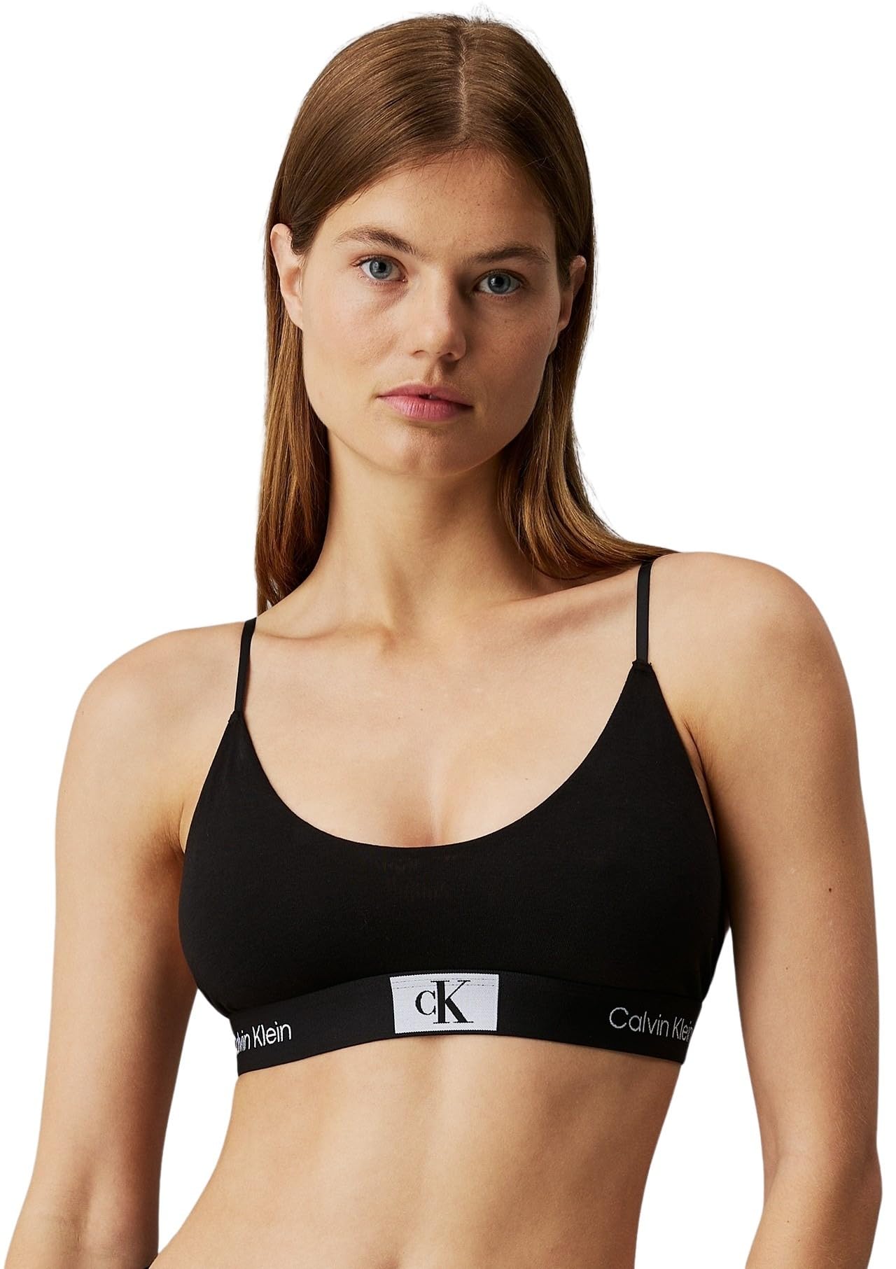 CALVIN KLEIN Women's Cotton Blend Bralette, Black, UK XS | EU 34 | US 2