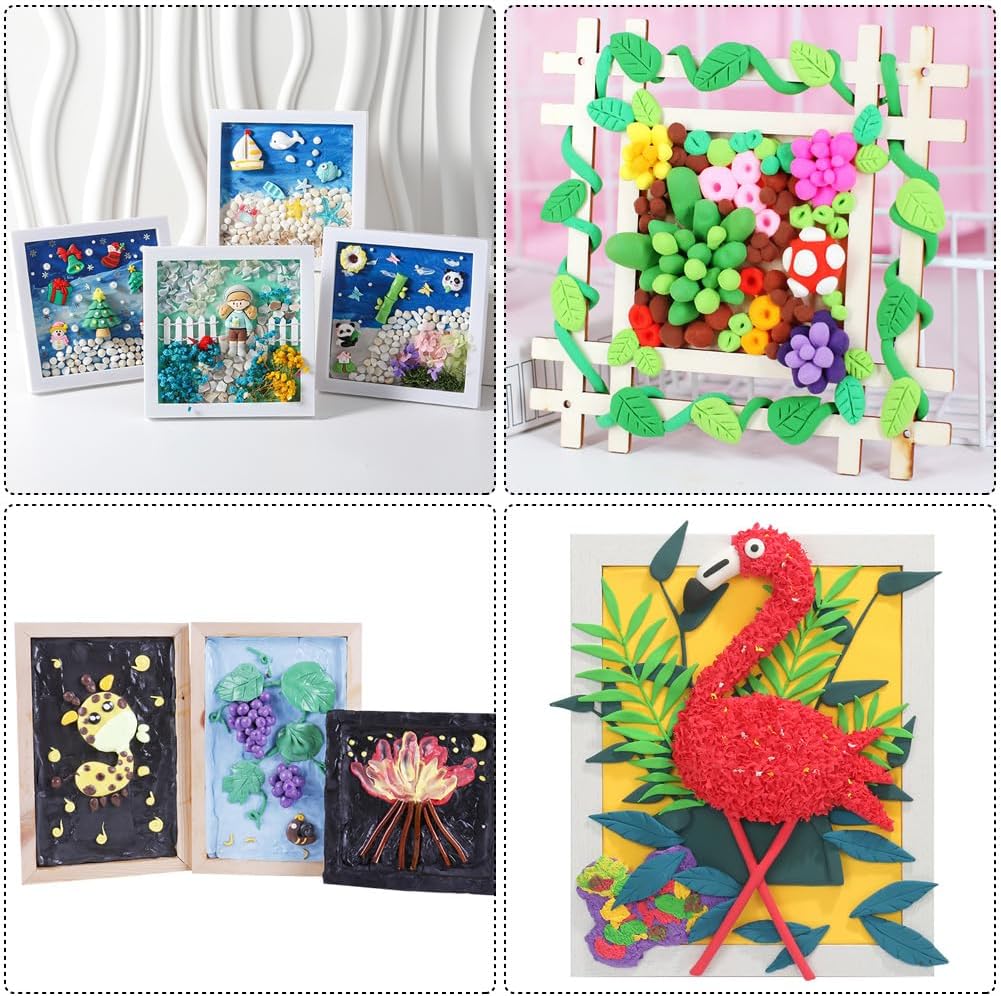 GORGECRAFT 4Pcs Wood Board Panels 20 x 20cm Unfinished Square Wood Cradled Panel Blank Painting Canvas Boards for Watercolor Oil Painting Drawing Pouring Easel Display DIY Art Crafts Decor