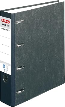 Herlitz 5190806 Lever Arch File 4 Rings A4 7 cm Black (German Import)