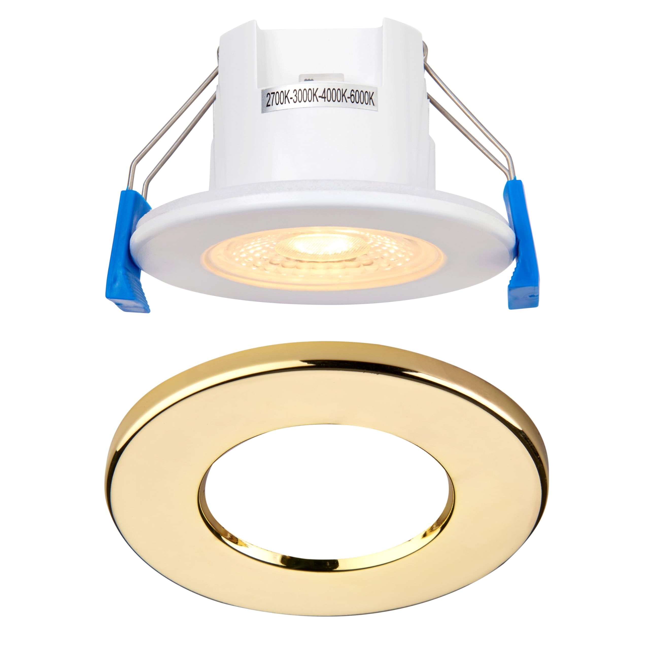 Tew Polished Brass Saxby Shieldlite 4Cct Ip65 5W Recessed Downlight Bezel