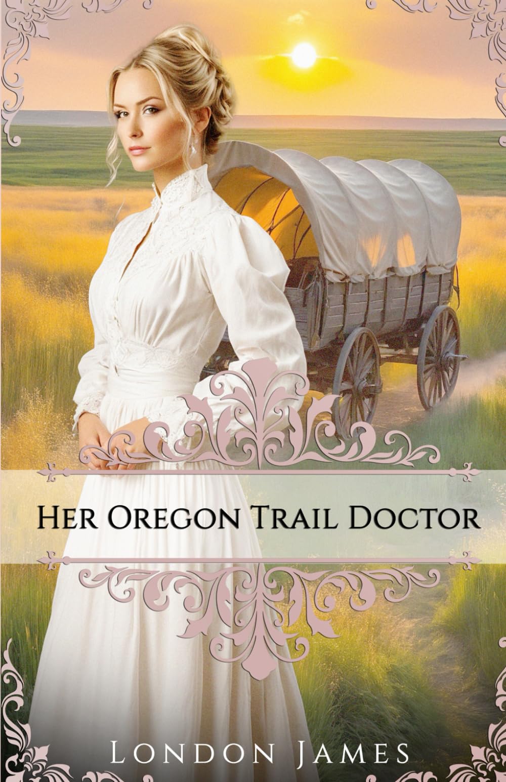 Her Oregon Trail Doctor: A Clean Wagon Train Western Historical Romance (Book #1) (Oregon Trail Brides)