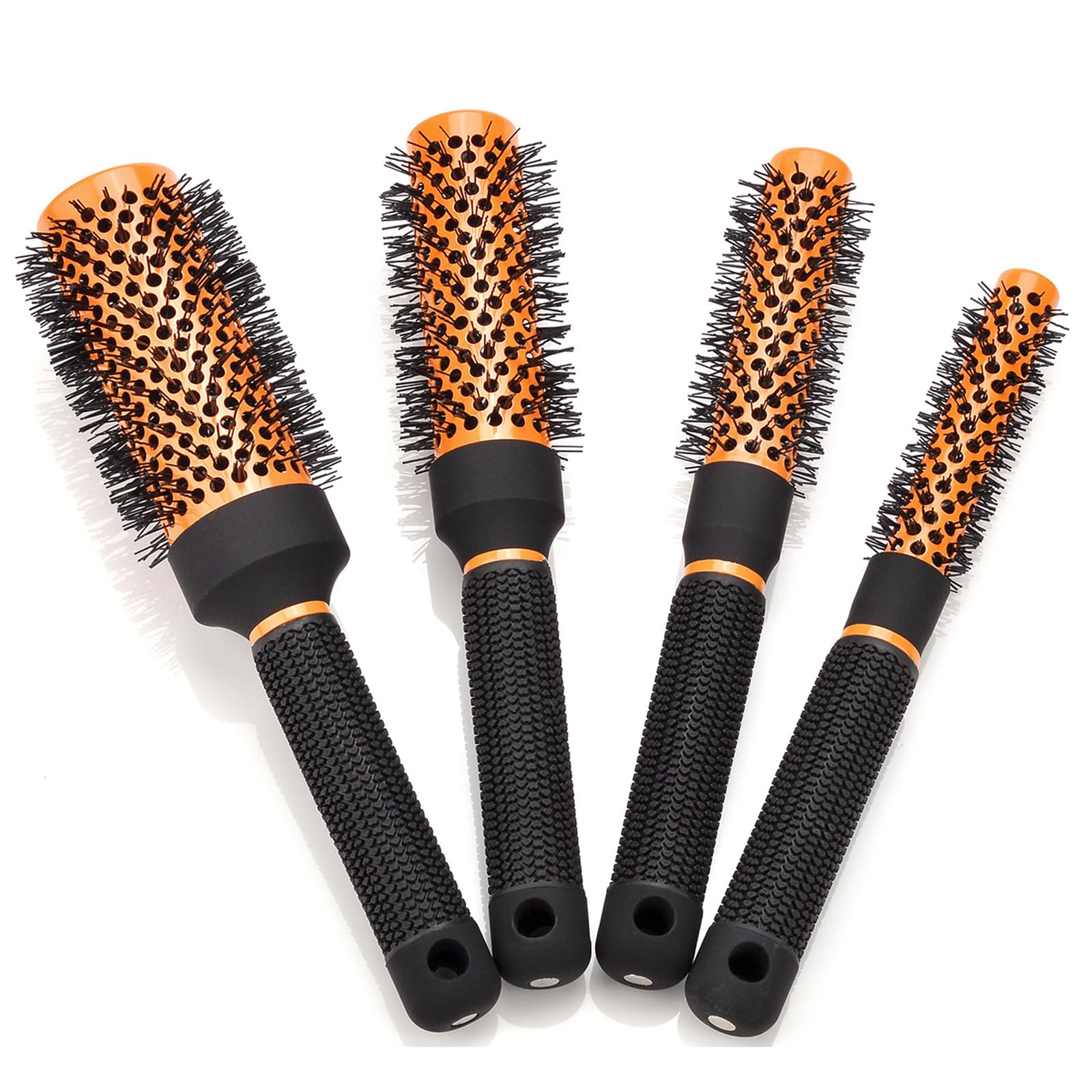 Set di 4 spazzole per capelli professionali da salone | Set di spazzole rotonde per asciugacapelli, per parrucchieri