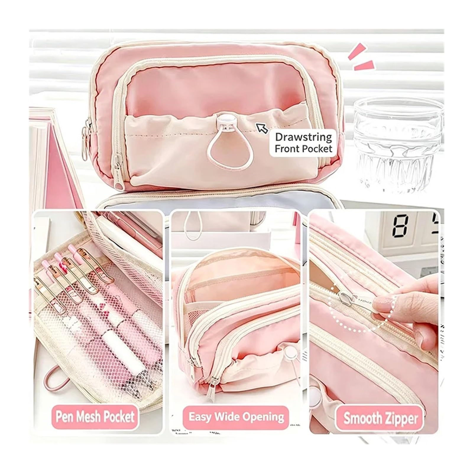 Astuccio for la scuola | Organizzatore di cancelleria carino, multistrato, di grande capacità, portatile(S6)