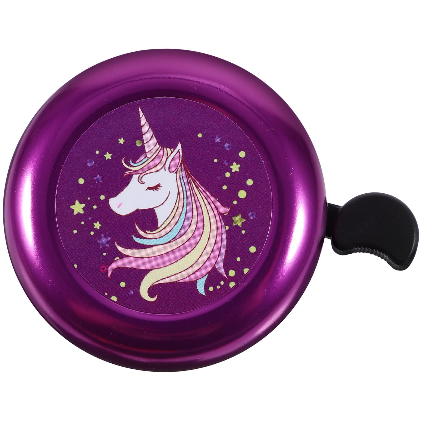 UKCOCO Bike Bell for Kids: Kids Girl Cute Unicorn Bike Bell - Sturdy Bicycle Accessories Cycling Ring Horn for Mountain Cycling Scooter Bicycle, Clear& Long Sound