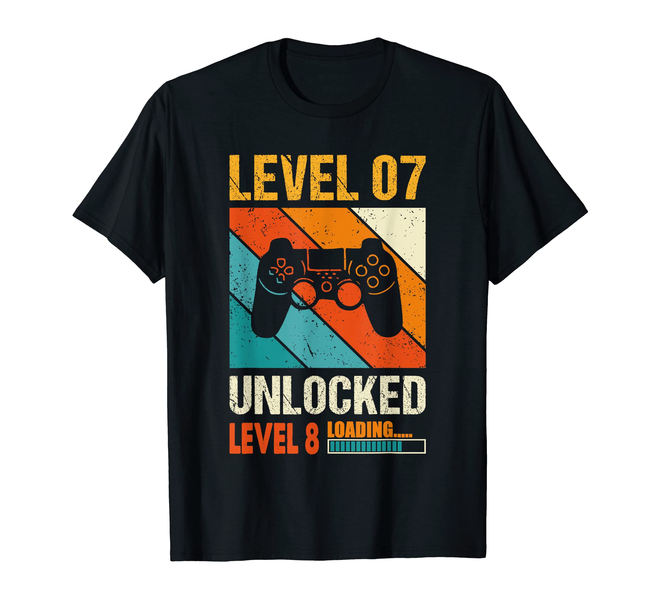 Level 7 Unlocked Gamer 7th Birthday - Video Game lovers T-Shirt