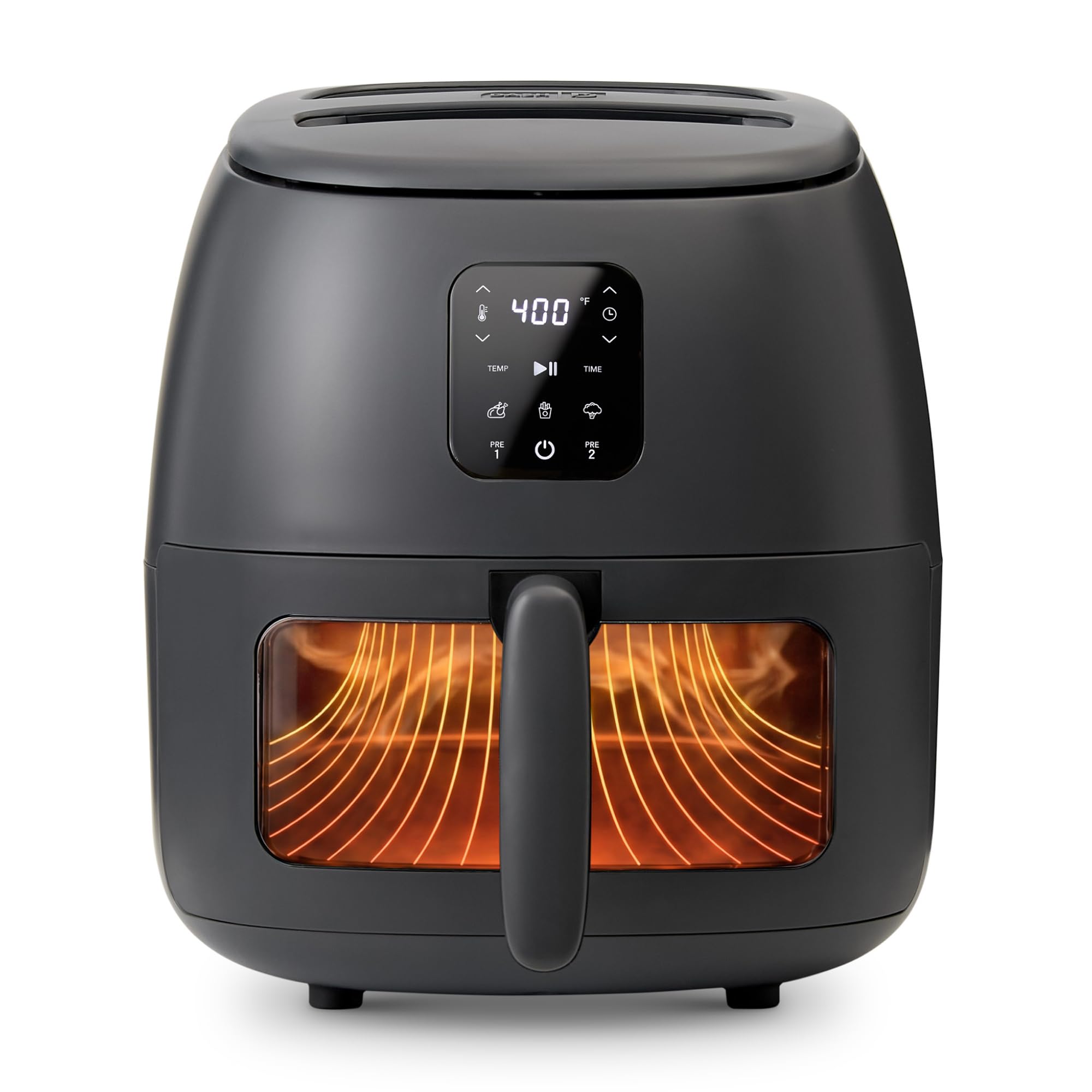 Dash 6QT Infrared Digital Air Fryer - Safe Ceramic Nonstick, Basket Style, Viewing Window