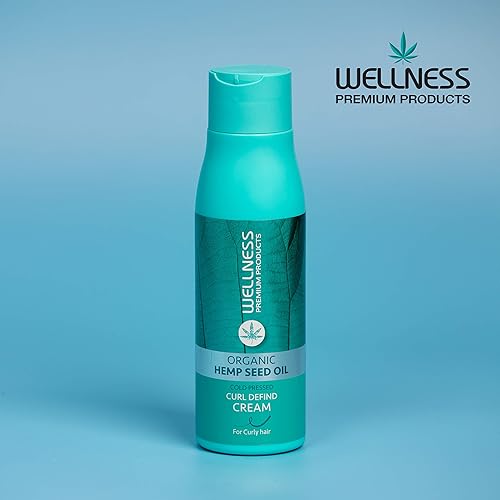 Miniatura 2 de Wellness Premium Products Aceite de semilla de cáñamo orgánico - Crema definidora de rizos (16.9 fl oz)