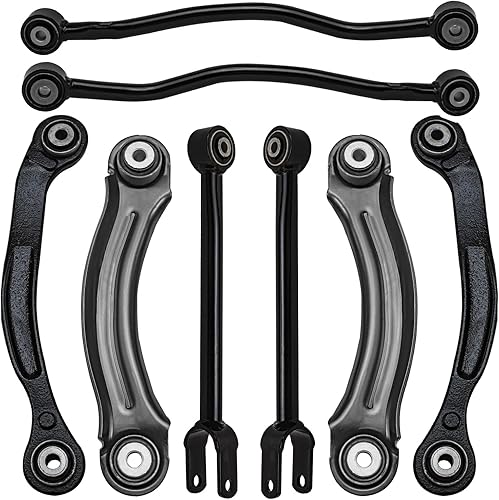 Detroit Axle - Kit de brazos de control trasero para Chrysler 300 Dodge Challenger Charger Magnum superior e inferior delantero trasero reemplazo de