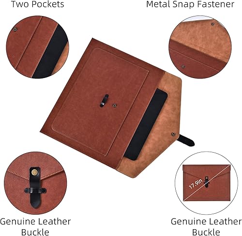 Miniatura 3 de Carpeta de archivos de piel sintética negra, organizador de archivos con cierre a presión, carpeta de documentos importante con bolsillos,