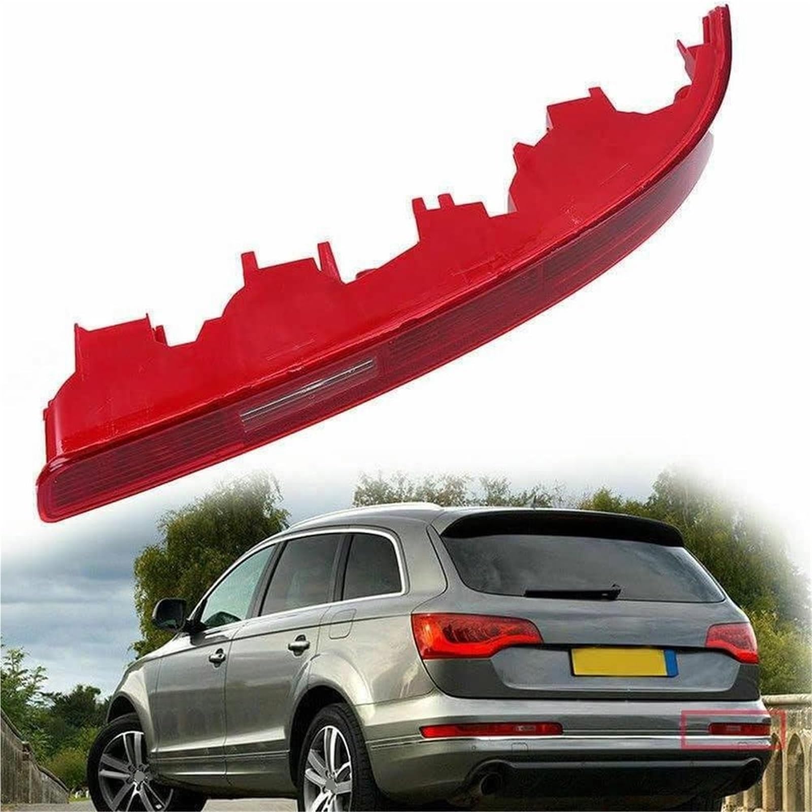 Lunette De Feu Arrière Voiture Pour Q7 2006 – 2015 4L0945095 ABS Rouge 1 Pièce Couvercle Pare-chocs Boîtier Gauche/droite Feu arrière