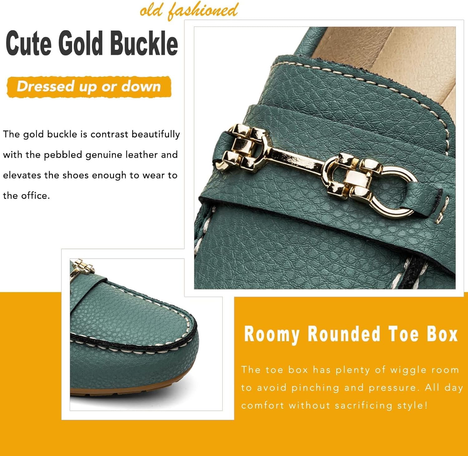 Loafers for Women Comfort Leather Loafers Cute Slip On Business Casual Dress Shoes Lightweight Work Flats Driving Mocs Walking Shoes for Women - Image 5