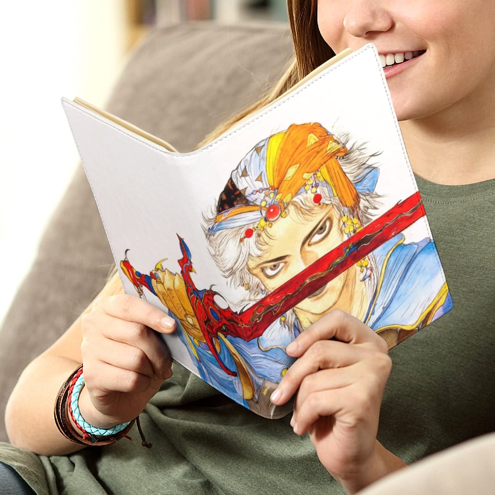 Amazon | ブックカバー PUレザー 手帳カバー 天野喜孝図 アニメ 人気