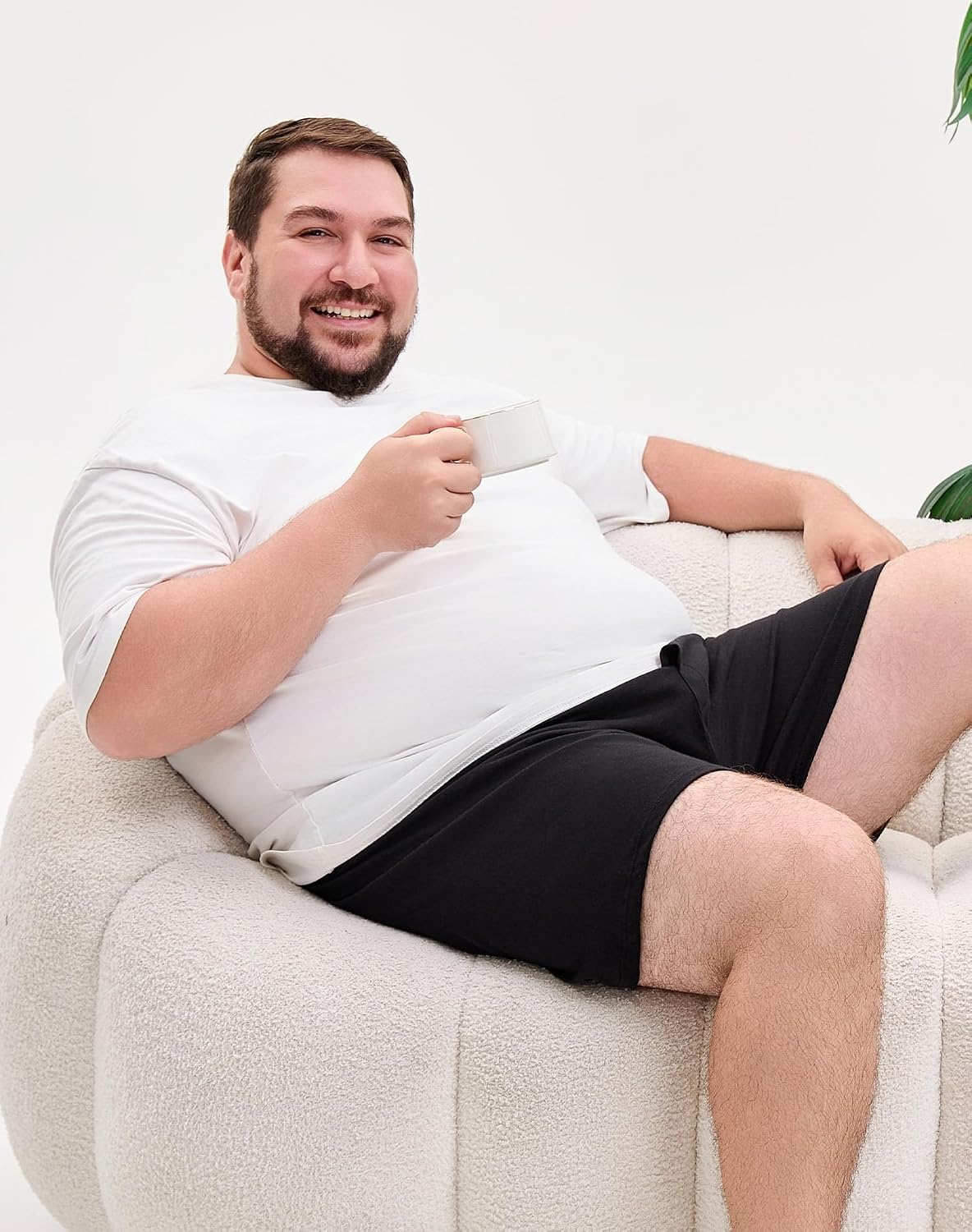 INNERSY Men's Big and Tall Cotton Boxers Loose Fit Underwear 3-Pack
