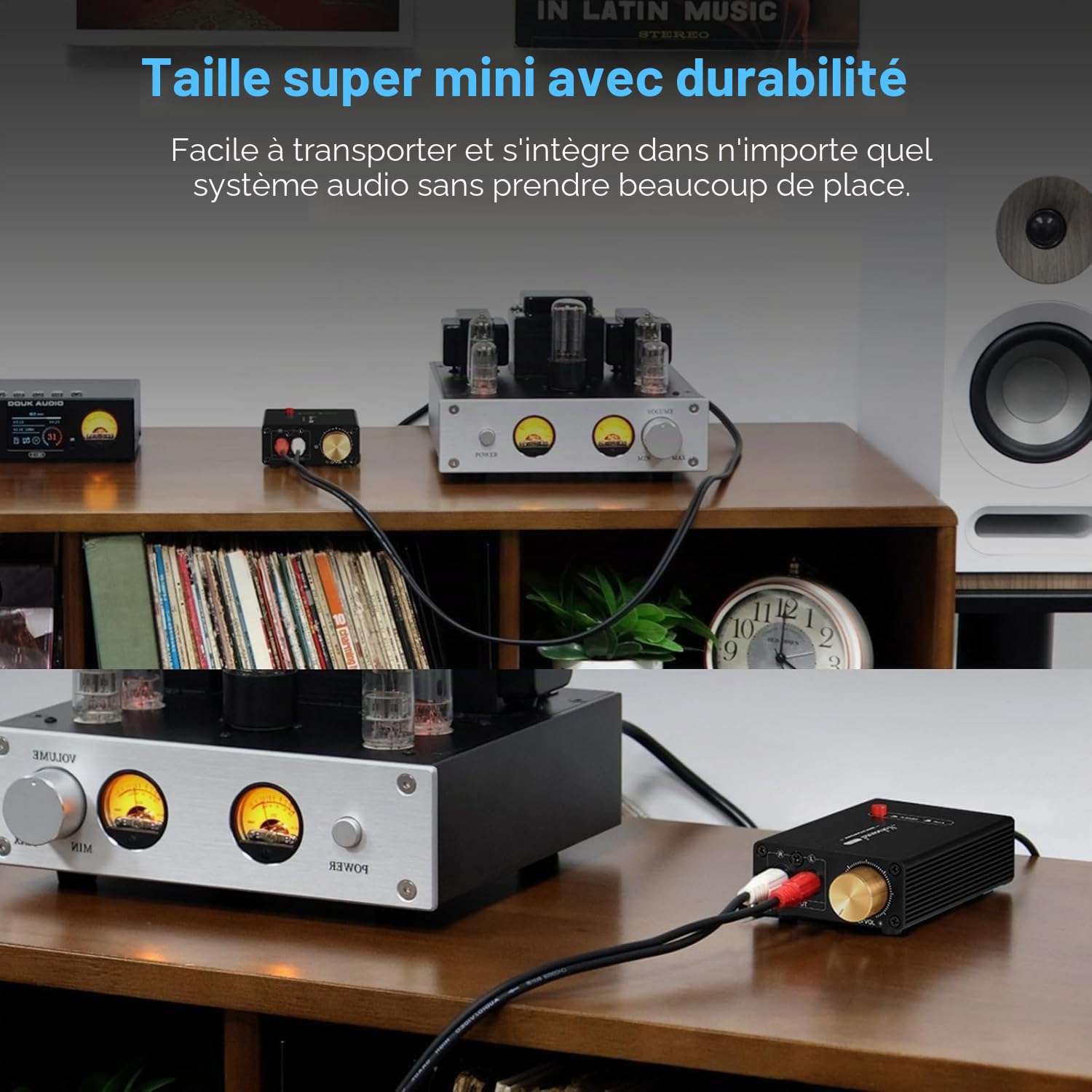 Nobsound Mini amplificateur de niveau de ligne stéréo avec gain 20 dB avec contrôle du volume (L1MINI)