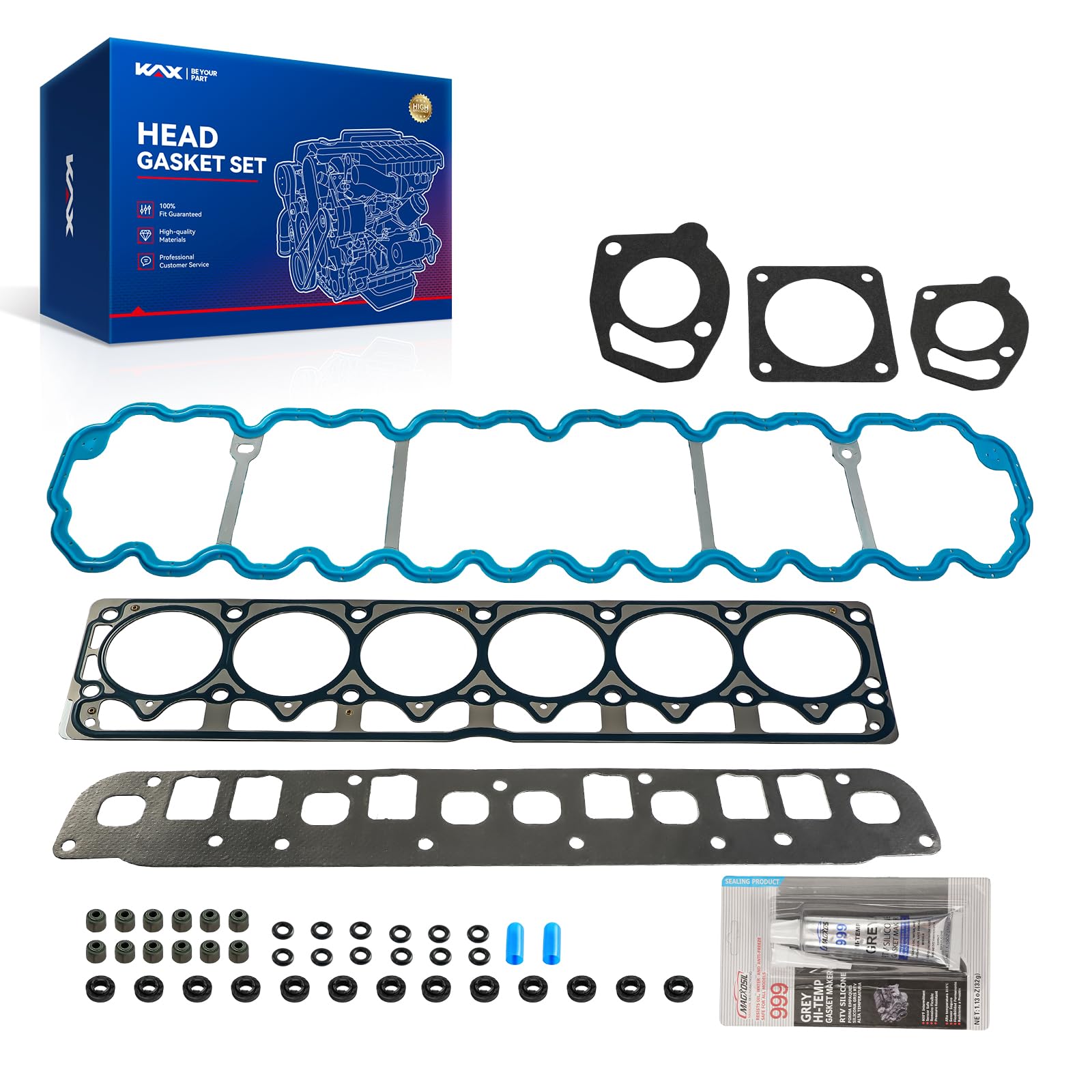 KAX Head Gasket Set Fit for Jeep Wrangler/Grand Cherokee 1999-2003 4.0L