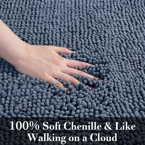 Miniatura 7 de SONORO KATE Alfombra de baño, antideslizante, suave, acogedora, gruesa, para baño, alfombras de felpa para bañeras, duchas de lluvia absorbentes de