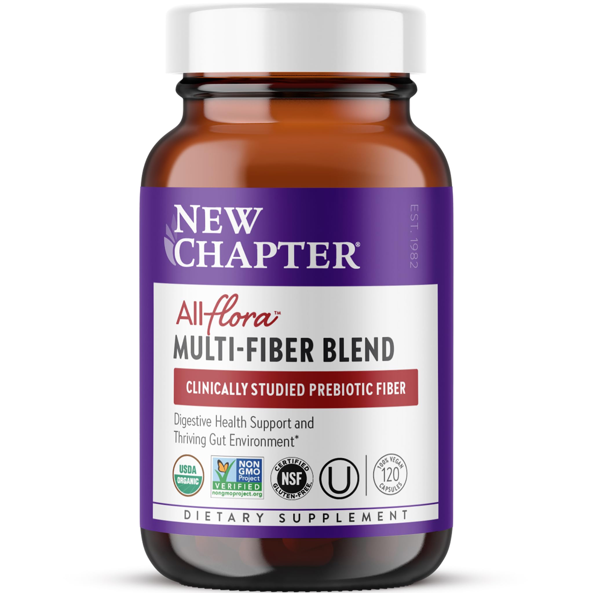 New Chapter All-Flora Multi-Fiber Supplement, 120 Count